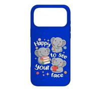 Cute Elephant Students Back To School Happy To See Your Face Case for iPhone 17 Pro Max