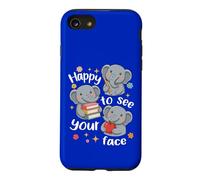 Cute Elephant Students Back To School Happy To See Your Face Case for iPhone SE (2020) / 7/8