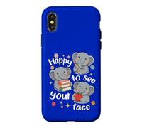 Cute Elephant Students Back To School Happy To See Your Face Case for iPhone X/XS