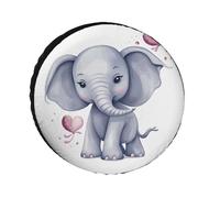 Cute Elephant Tire Covers Waterproof Anti UV Tire Cover 28inch Single Axle Wheel Covers for RV Truck SUV Trailer Universal for All Seasons