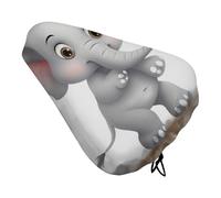 Cute Elephant Waterproof Bike Seat Cushion with Drawstring for Women Men Soft Padded Bicycle Seat Cover for Comfort Wide Road Bike Saddles Universal Fit for Mountain Exercise