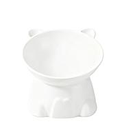 Cute Elevated Cat Bowl, Large Capacity Slow Feeder and Water Dish Designed to Protect Neck, Improve Posture for Cats and Small Pets