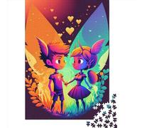 Cute Elf Fairy In Love Puzzles for Adults 1000 Piece Puzzle for Teenager Age 12 Years Up Christmas Eve Gifts 1000pcs (38x26cm)