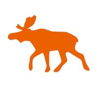 Cute Elk Car Sticker Creative Car Window Bumper Windshield Decorative Vinyl Decal Accessories(Orange,20x13.5cm)