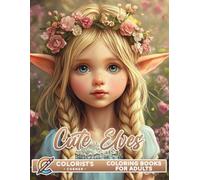 Cute Elves: Coloring Book for Adults Featuring Grayscale Elf Portraits for Stress Relief and Relaxation