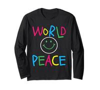 Cute Emotion Face World Peace Happy International Peace Day Long Sleeve T-Shirt