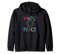 Cute Emotion Face World Peace Happy International Peace Day Zip Hoodie