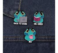 Cute Enamel Brooch Pins Set Cartoon Various Animal Metal Pins for Gym Bags Jackets Backpacks Hats Decoration Accessories