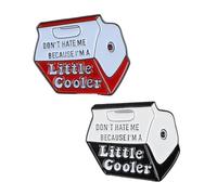 Cute Enamel Cartoon Pins for Hats with Keychain, Don't hate me because I'm a Little Cooler Words Design Brooch Lapel Pins, Emotional Expression Vintage Badges for Boy Girls Kids Backpacks Bags (2 Pcs