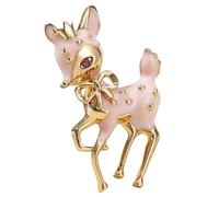 Cute Enamel Deer Brooch for Women Elegant Animal Lapel Pin Creative Design Suit Jacket Accessory Gift