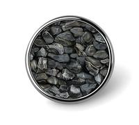 Cute Enamel Lapel Pin Gray Rock Pattern Round Badges Craft Supplies Durable Fashionable Brooch Pins for Men Women Costume Accessory