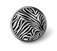 Cute Enamel Lapel Pin Zebra Print Round Badges Craft Supplies Durable Fashionable Brooch Pins for Men Women Costume Accessory