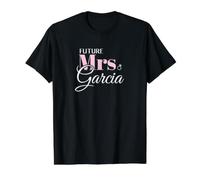 Cute Engagement Future Mrs Garcia Bachelorette Value Graphic T-Shirt, Men, Black, L