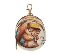 Cute Engineer Squirrel Baby Pacifier Holder Portable Change Purse Key Holder, Newborned Essentials contenedor para chupones de Bebes