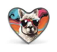 cute english bulldog Heart Lapel Pin Metal Brooch Pin, Lightweight Round Badge for Shirts, Hats, Jackets