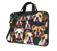 cute english bulldog Print Laptop bag,portable single shoulder laptop Sleeve Case,Compatible with 13-15.6 in, Black, 13 inch