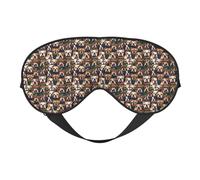 Cute English Bulldog Print Soft Eye Mask Beneficial Block Light Nap Night Use Travel Camping Meditation Yoga