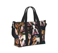 Cute English Bulldog Print Travel Hand Bag for Women Men for Gym Weekend Vacation Beach Vacations Daily Use