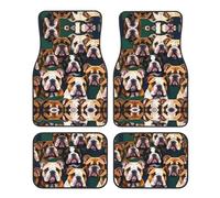Cute English Bulldog Print Universal Car Mats,Car Mats 4 Piece Set,Car Floor Mats For Suv And Cars,Resilient Floor Mats