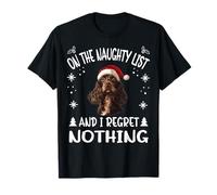 Cute English Cocker Spaniel Dog Christmas On The Naughty T-Shirt