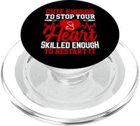 Cute Enough To Stop Your Heart Skilled Enough To Restart It PopSockets PopGrip for MagSafe