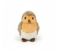 Cute European Robin Plush Toy, Small Simulation Eurasian Robin/Redbreast Stuffed Bird Doll, Super Soft Wildlife Cuddle Gift for Christmas & Bird Lovers