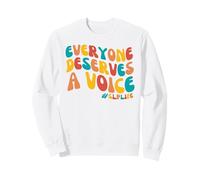 Cute Everyone Deserves A Voice Speech Therapy Retro SLP Sweatshirt