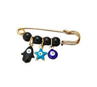 Cute Evil Eye Brooch Pins Colorful Eyeball Hands Charm Lapel Pin Brooches Good Luck Protection Accessories, S, Zinc, no gemstone