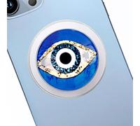 Cute Evil Eye Magnetic Phone Grip & Holder- 3D Crystal Phone Stand for Kindle, iPhone, iPad,Android | Phone Charm & Accessories for Women |Compatible with MagSafe | Adapter for MagSafe Included