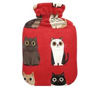 Cute Exotic Shorthaircats Red Cute hot Water Bottle with Soft Cover, 2L Water Bags for Period Cramps, Period Cramps, Period Cramps