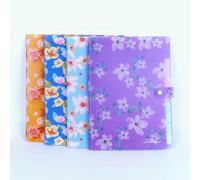 Cute Expanding File Folder Set of 4, Document Organizer with 5 Pockets Accordion File Organizer for Students, Teachers & Freelancers - Retro Floral Series