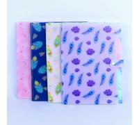 Cute Expanding File Folder Set of 4, Document Organizer with 5 Pockets Accordion File Organizer for Students, Teachers & Freelancers - Feather Series