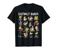 Cute Extinct Birds Biology Ornithology Dodo Moa Great Auk Value Graphic T-Shirt, Men, Black, M