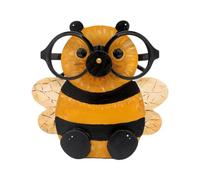 Cute Eyeglass Holder Stand - Wooden Animal Glasses Stand for Tabletop - Space Saving Eyeglass Stand for Housewarming Gift, Cute Eyeglass Holder for Bedroom Cartoon Bee Little Yellow Duck, Bee,