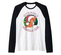 Cute Eyes & Christmas Vibes Cat Merry Catmas Kawaii Kitten Raglan Baseball Tee
