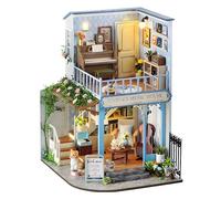 CUTE-Eyfud DIY Miniature House Kit for Adults - Wooden DollsHouse with Music Box & LED Light, 1:24 Scale Model Building Kit, for Family and Friends,Creative Home Décor(Garden Music House)