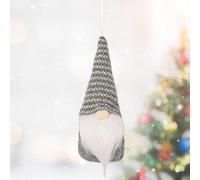 Cute Fabric Gnome Ornament 15cm for Holiday Party(Gray A)