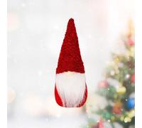 Cute Fabric Gnome Ornament 15cm for Holiday Party(Red C)
