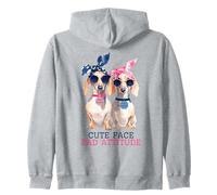 Cute Face Bad Bitch Attitude Dachshund Humor Zip Hoodie
