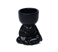 Cute Face Planter Pots - Small Ceramic Succulent Pots for Home & Office Decor - Meditating Statue Design, Ideal for Indoor Plants, White Color