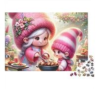 Cute Fairies Cooking Jigsaw Puzzle Miss 1000 Pieces Thick Cardboard Premium for Collectors Mind Gift Party Puzzle Game 52x38cm/1000pcs
