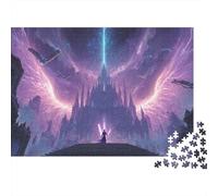Cute Fairy Tale Castle Puzzles 1000 Piece Challenge Toy Adults And over 12 Years Old Creative Puzzles Educational Game Home Decoration Gift 52x38cm/1000pcs