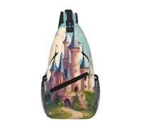 Cute Fairy Tale Castle04 Crossbody Sling Bag Crossbody Shoulder Chest Bag Shoulder Strap Waist Fanny Pack Men Women