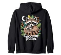 Cute Fall Autumn Raccoon Racoon Women Mom Mum Mother Mama Zip Hoodie