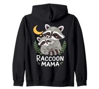 Cute Fall Autumn Raccoon Racoon Women Mom Mum Mother Mama Zip Hoodie
