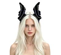 Cute Fancy Hair Hoop Devil Headwear Fair Outing Shoot Black Blue One Size