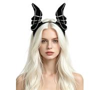 Cute Fancy Hair Hoop Devil Headwear Fair Outing Shoot Black White One Size