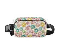 Cute Fanny Pack Waist Bag Women Men Cute Donuts with Sprinkles and Icing Colorful Mini Chest Belt Bum Bag with Adjustable Strap for Shopping Sports Work, cute donuts with sprinkles and icing colorful,