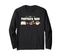 Cute Fantasy Book Lover Gift My Perfect Day Dragon Reader Long Sleeve T-Shirt