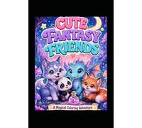 Cute Fantasy Friends: A magical kawaii Coloring Book for Kids Ages 5-9